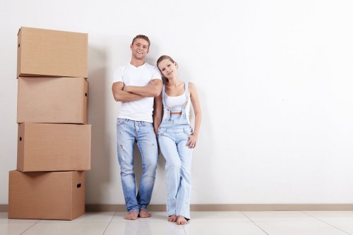 Local removals team planning a move in Clerkenwell street
