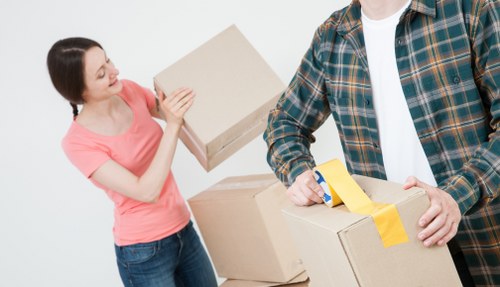 Removals van helping with a residential move in Clerkenwell