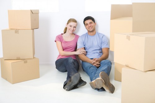 Moving van prepared for a Clerkenwell property move