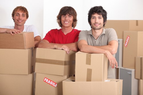 Removal van and moving team preparing a local move in Clerkenwell