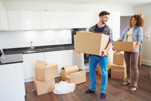 Residential removal in a Clerkenwell flat with stairs and careful item handling
