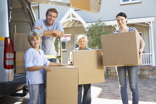 Furniture pick-up service for a Clerkenwell home with bulky items ready for collection