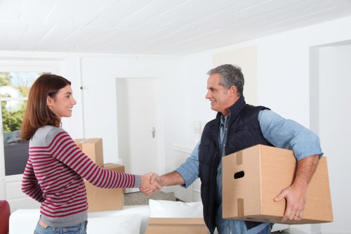 Careful loading of furniture and boxes for a Clerkenwell house removal