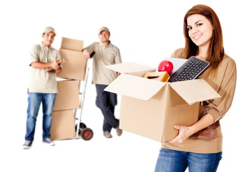 Packed boxes and furniture ready for a home move in Clerkenwell