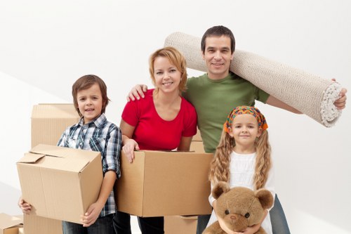 Transport of office items and boxes with a removal van in Clerkenwell