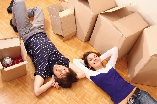 Professional movers handling a flat move in central Clerkenwell